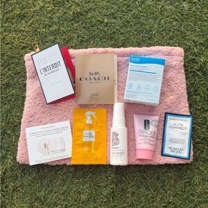 Bundle samples makeup bag bundle: Belif, Clinique, Briogeo, Coach